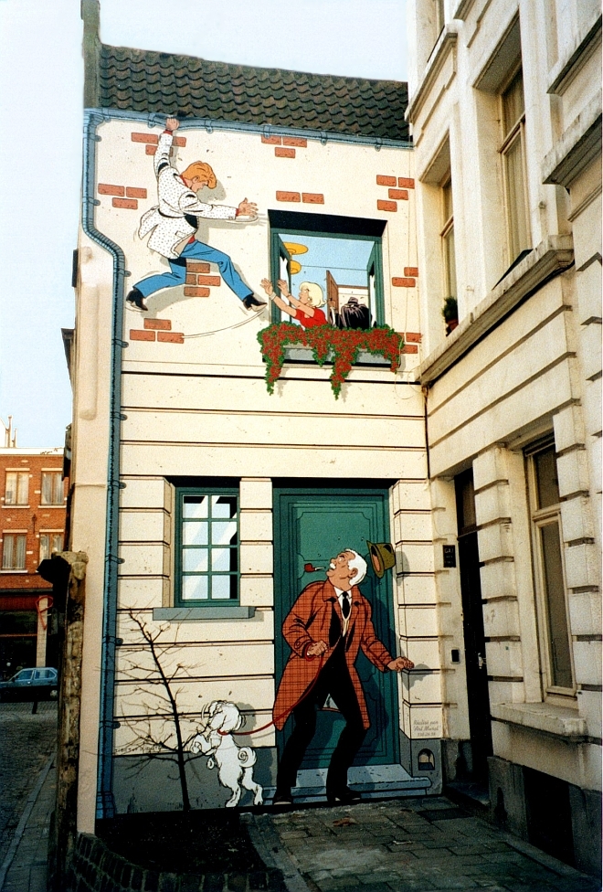 La fresque Ric Hochet telle qu'elle était en 1994 